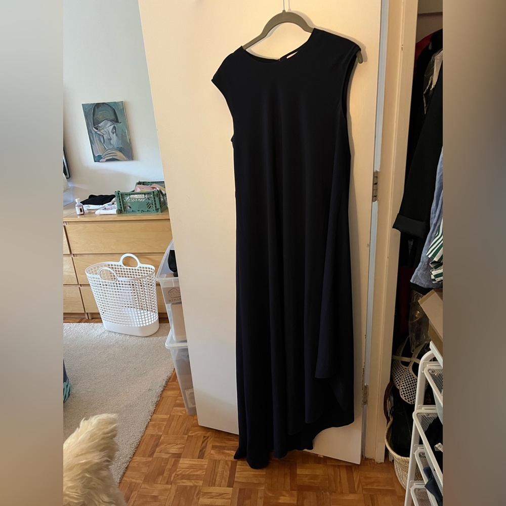 Ted Baker navy blue Asymmetrical Cocktail Gown